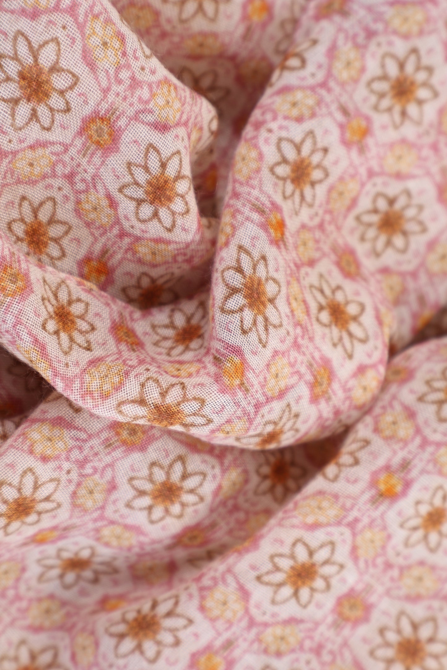 Golden Petals Hijab (with Tassels)